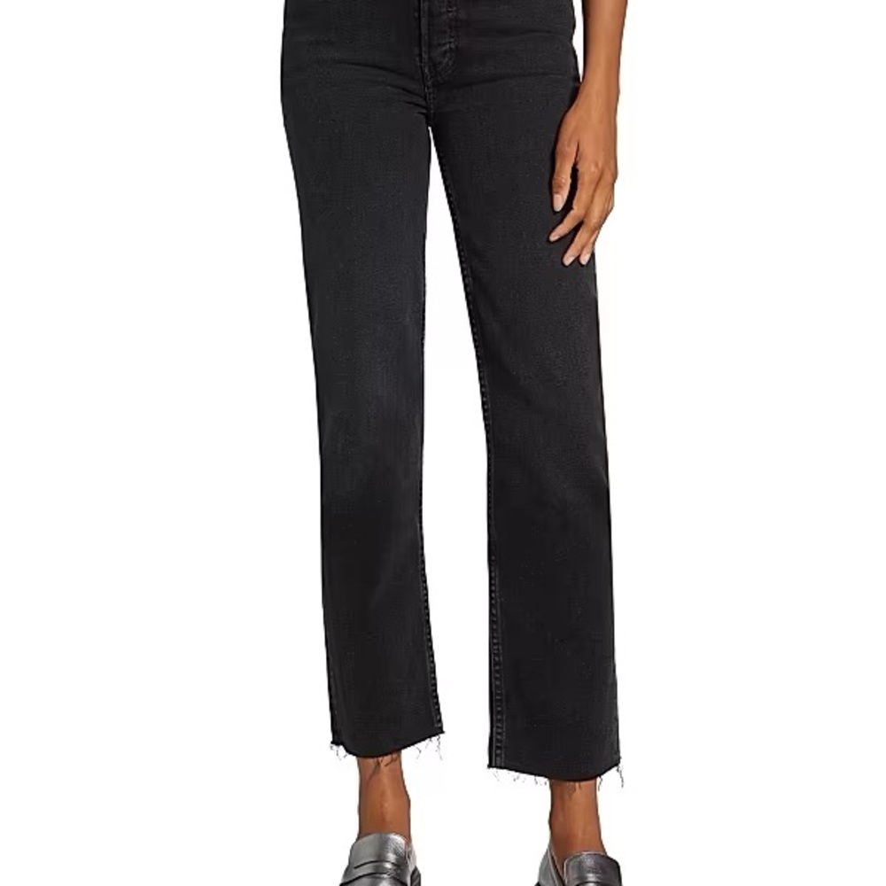 Re/Done 70’s stove pipe cropped black Jeans